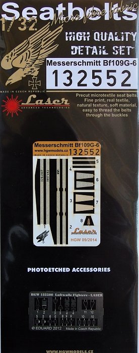 1/32 Seatbelts Messerschmitt Bf109G-6 (laser)