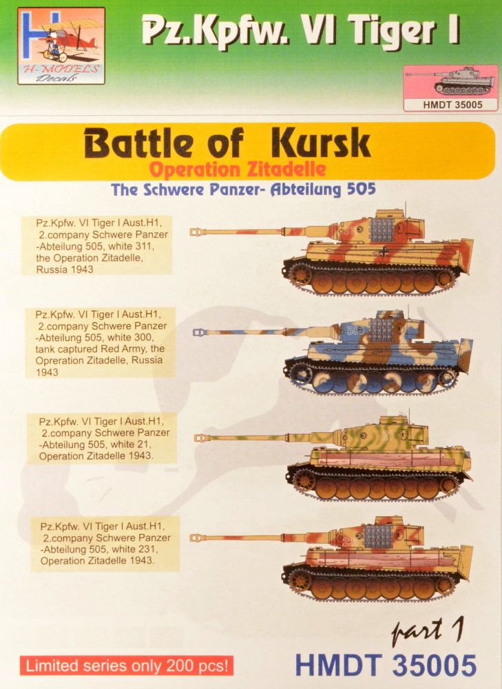 1/35 Decals Pz.Kpfw.VI Tiger I Battle of Kursk 1