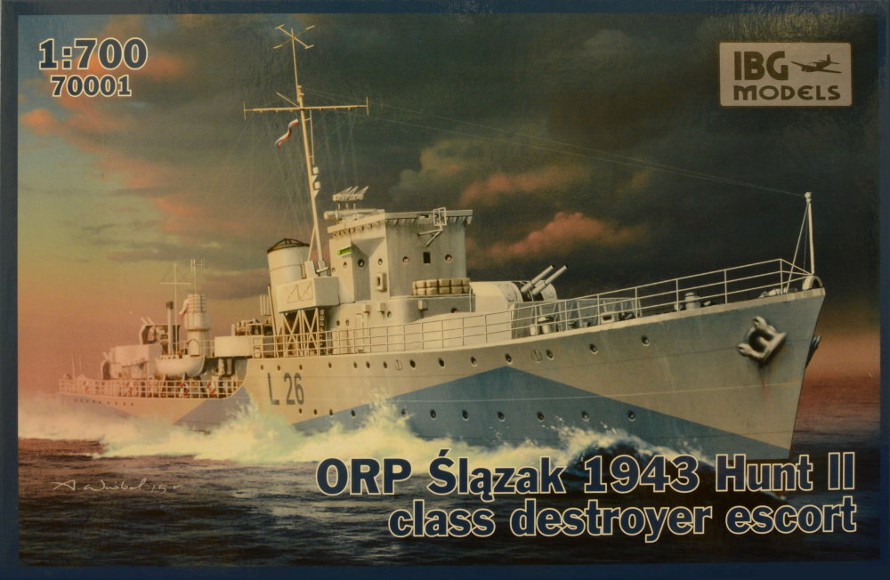 1/700 ORP Slazak 1943 Hunt II (w/ PE, waterline)