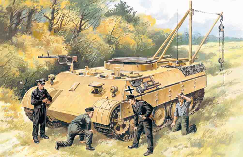 1:35 Bergepanther with German Tank Crew