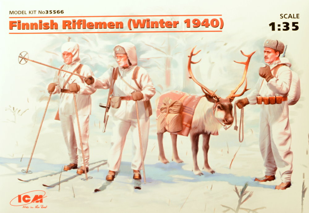 1/35 Finnish Riflemen Winter 1940 (3 fig+reindeer)