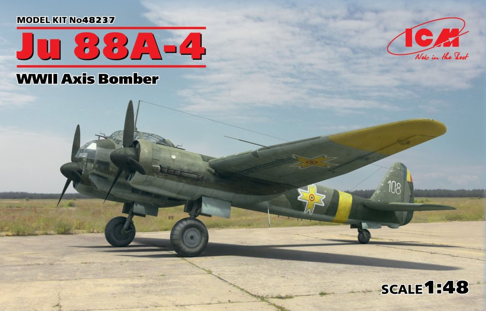 1/48 Junkers Ju 88A-4 WWII Axis Bomber (4x camo)