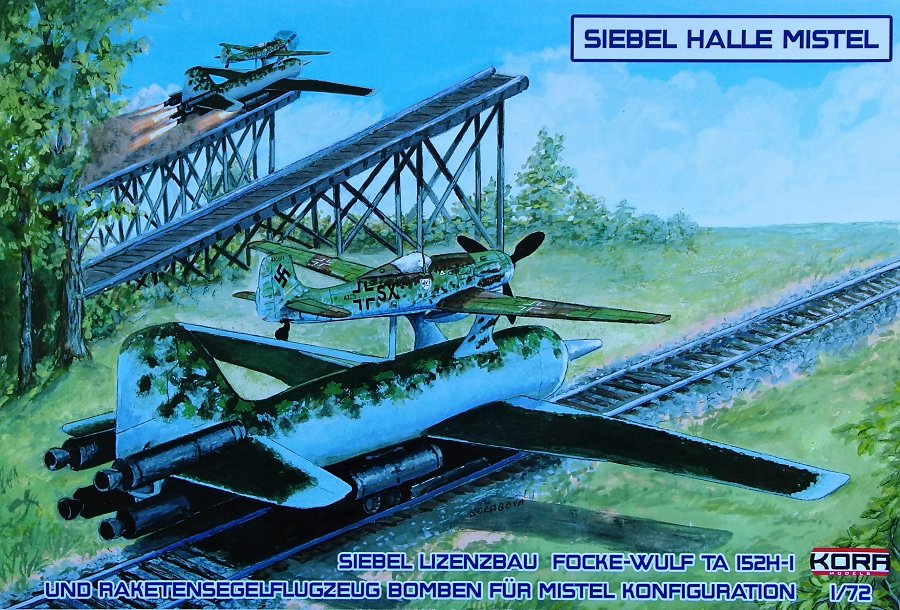 1/72 Siebel Halle Mistel & starting rocket railway