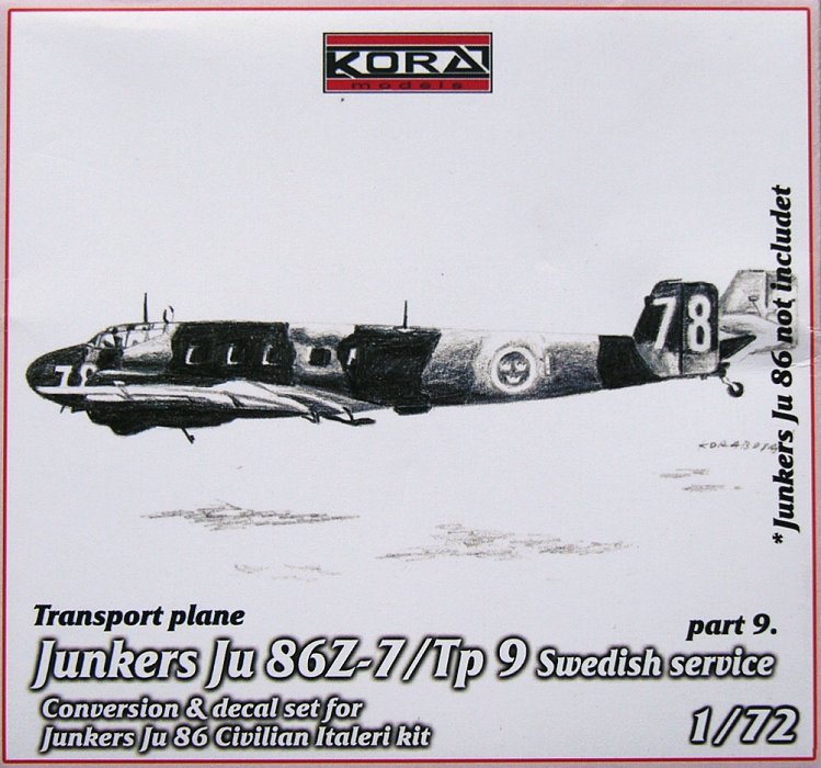 1/72 Ju 86Z-7/Tp 9 Swedish - Conv.set (Part IX.)