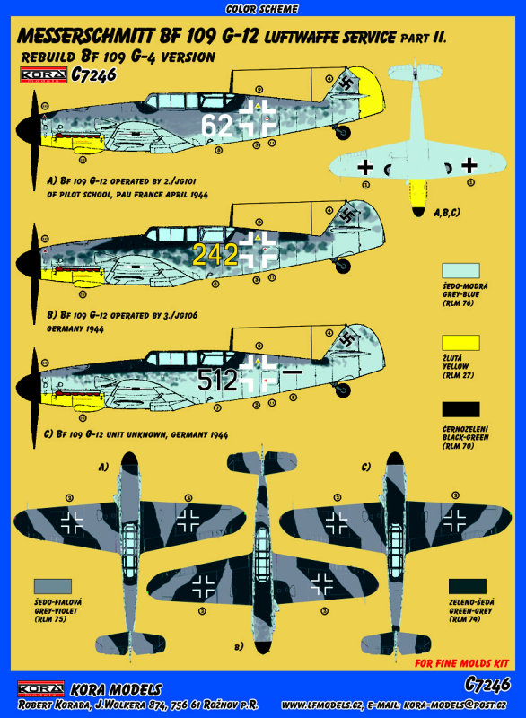 1/72 Bf 109 G-12 Conv.set (Luftwaffe, part II.)