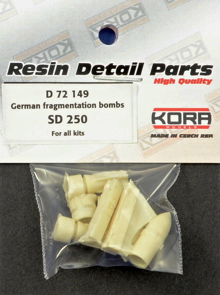 1/72 German fragmentation bombs SD 250 (2 pcs.)