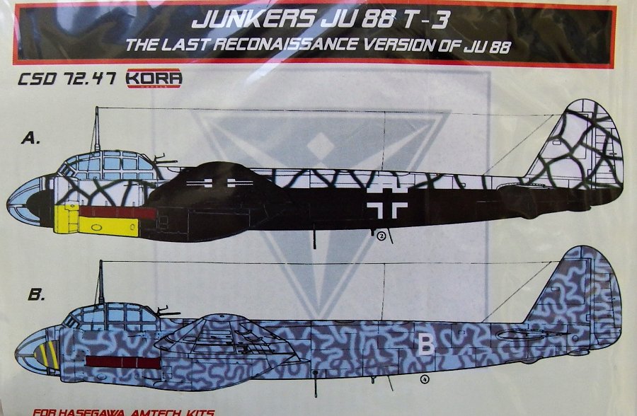 1/72 Junkers Ju 88 T-3 Conv.set&decal (HAS,AMT)