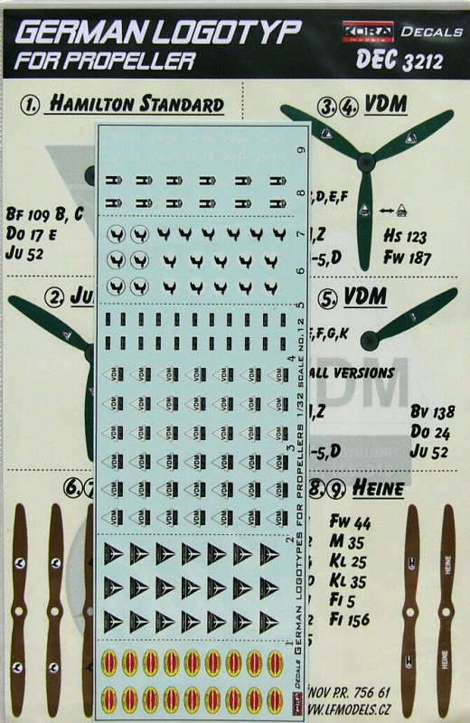 1/32 Decals German logotypes for propellers