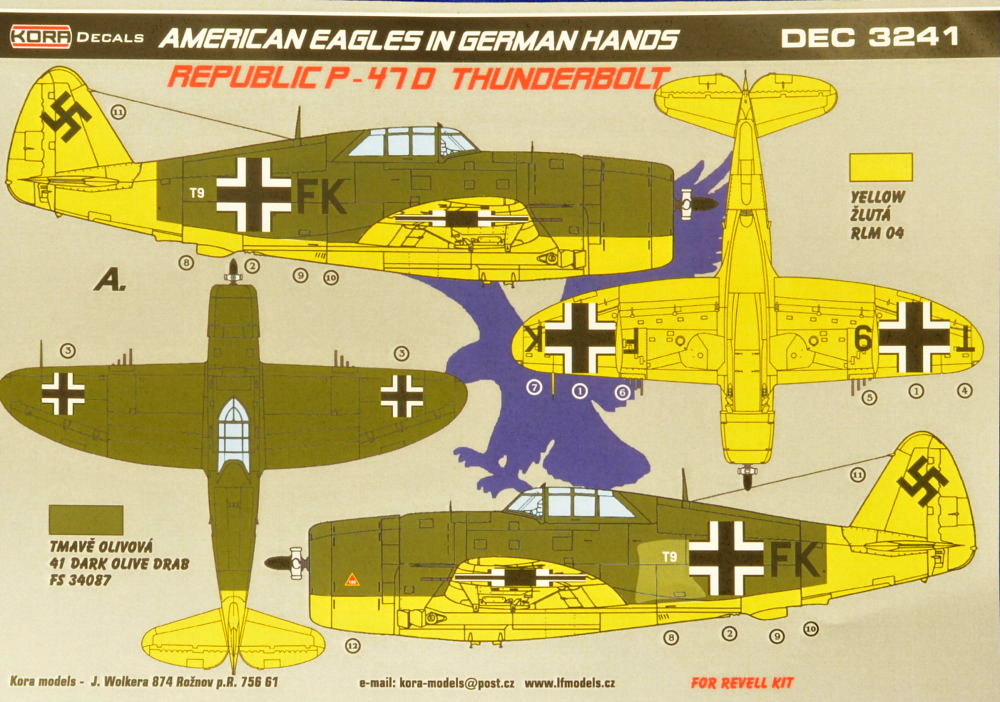 1/32 Decals P-47D Thunderbolt in German hands