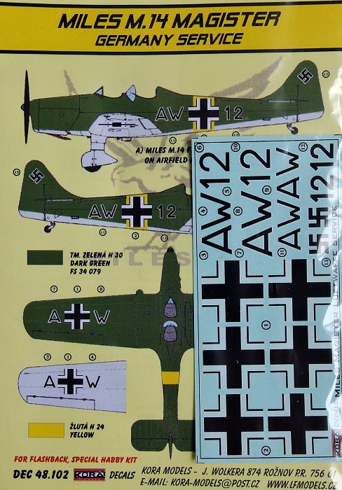 1/48 Decals Miles M.14 Magister (Germany Service)