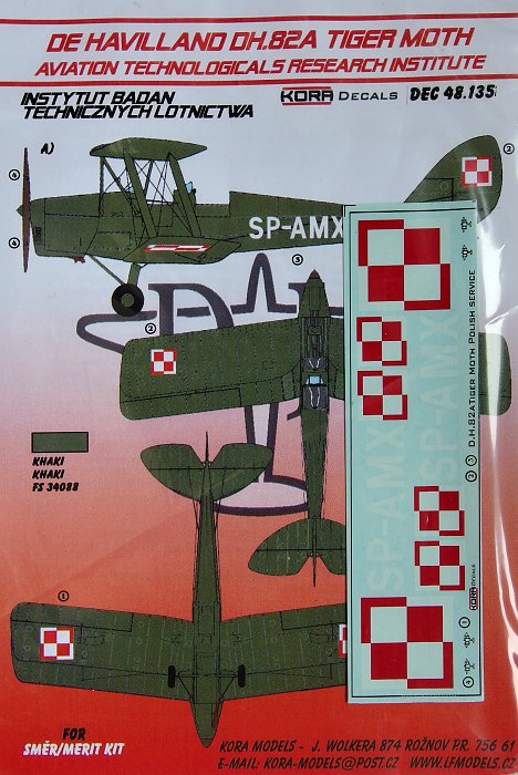 1/48 Decals DH.82 Tiger Moth (Polish Service)