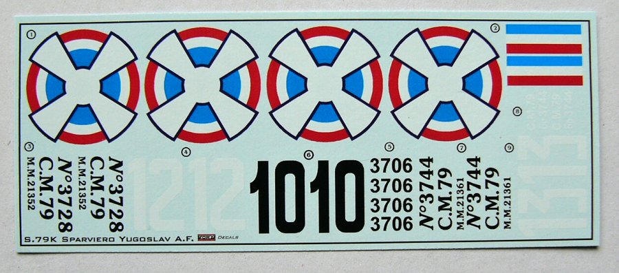 1/48 Decals SM 79K Sparviero (Royal Yugoslav AF)