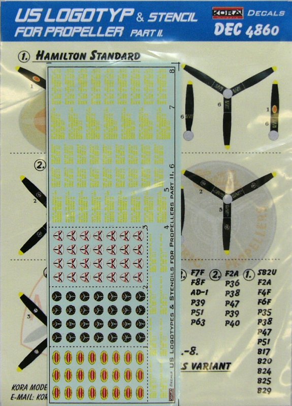 1/48 Decals US logotypes for propeller (Part II)