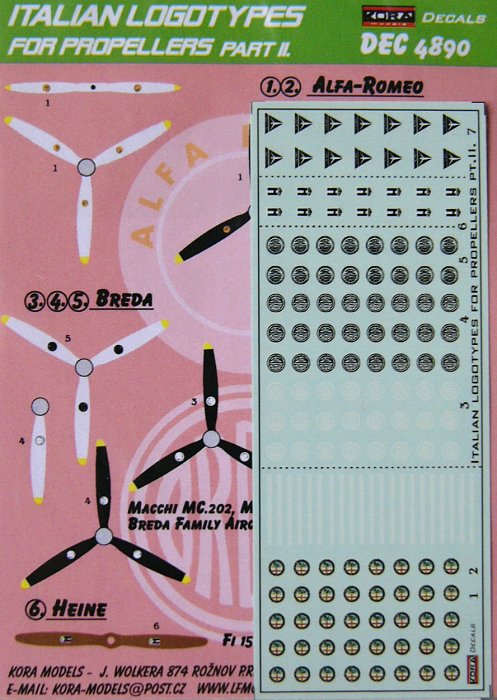 1/48 Decals Italian logotypes for propeller Part 2