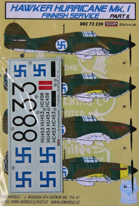 1/72 Decals Hawker Hurricane Mk.I Finnish Pt.II