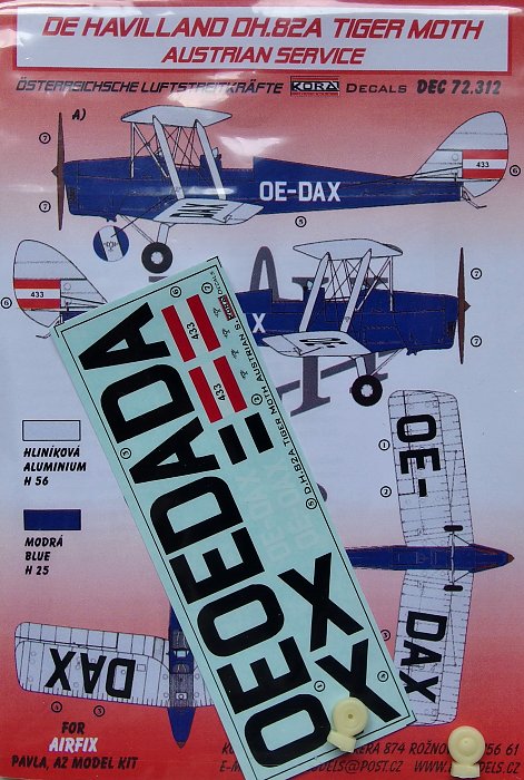 1/72 Decals DH.82A Tiger Moth Austrian Service