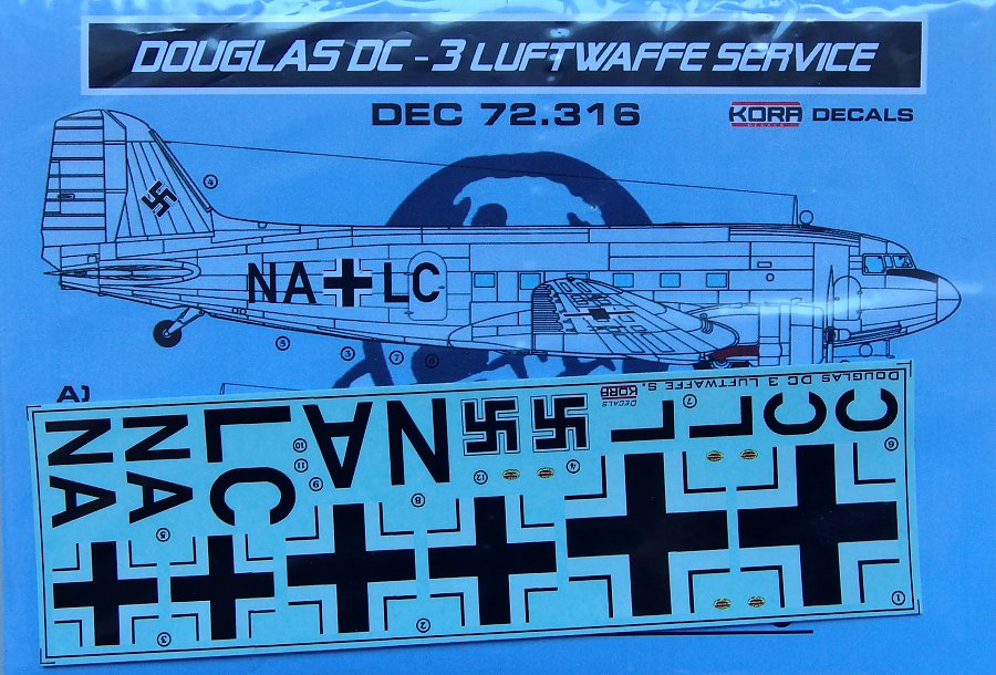 1/72 Decals Douglas DC-3 Luftwaffe (ESCI/REV)