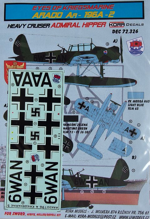 1/72 Decals Ar-196A-2 (ADMIRAL HIPPER)