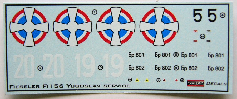 1/72 Decals Fi 156 Storch (Royal Yugoslav Army AF)