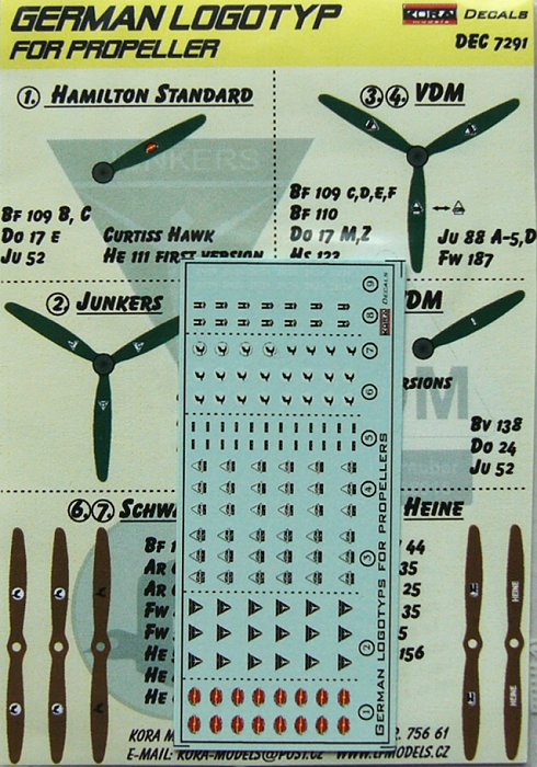1/72 Decals German logotypes for propeller