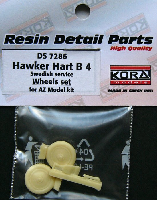 1/72 Hawker Hart B4 Swedish - Wheels set (AZ)