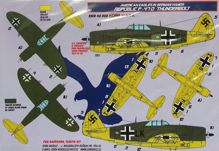 1/48 Mask Republic P-47D in German hands