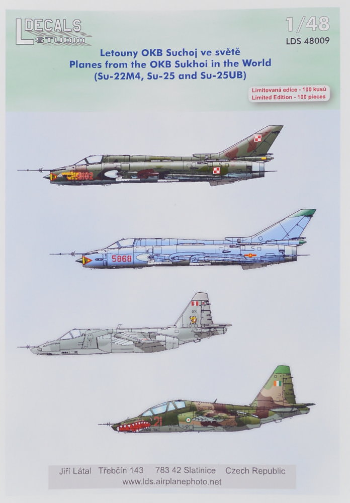 1/48 Decals OKB Sukhoi In The World (4x camo)
