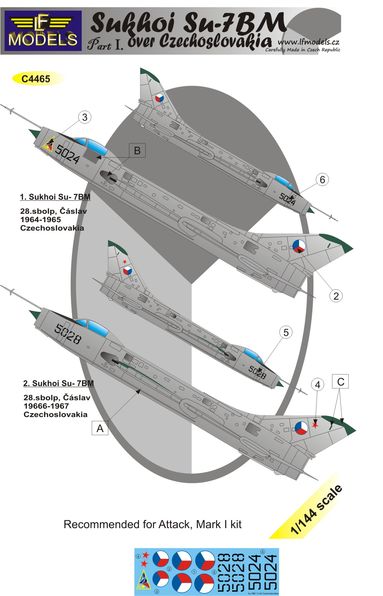 1/144 Decals Su-7BM over Czechoslovakia Pt.1