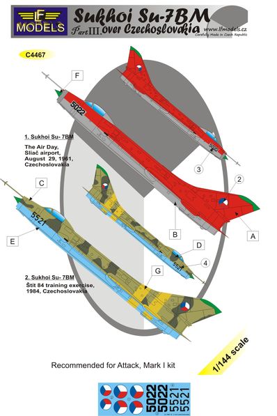 1/144 Decals Su-7BM over Czechoslovakia Pt.3