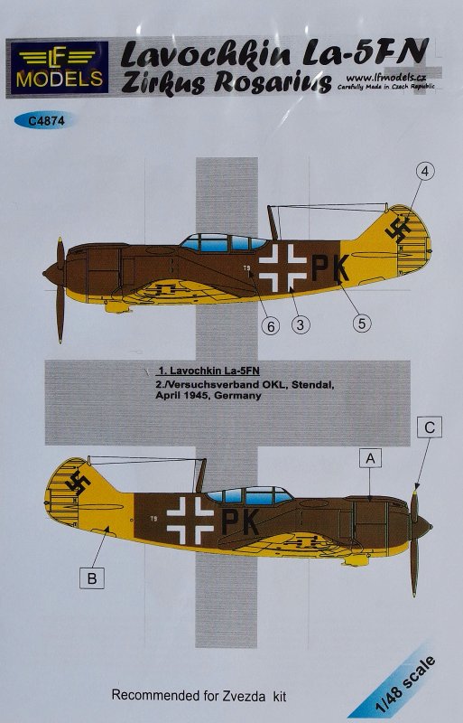 1/48 Decals La-5FN Zirkus Rosarius (ZVE)