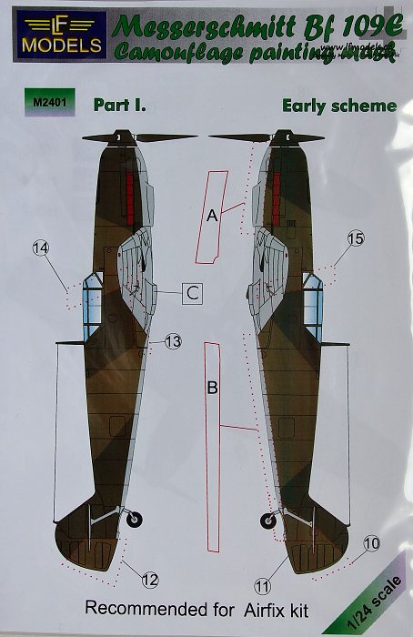 1/24 Mask Messerschmitt Bf109E Early (AIRF) Pt I.