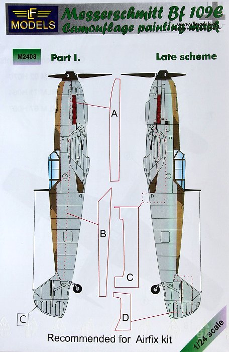 1/24 Mask Messerschmitt Bf109E Late (AIRF) Pt I.