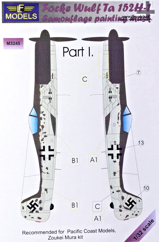 1/32 Mask Focke Wulf Ta 152H-1 Camouflage part 1