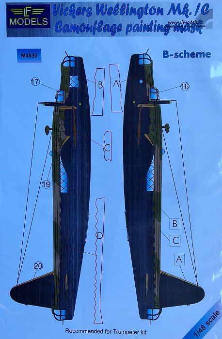 1/48 Mask Vickers Wellington Mk.IC (TRUM) B-scheme