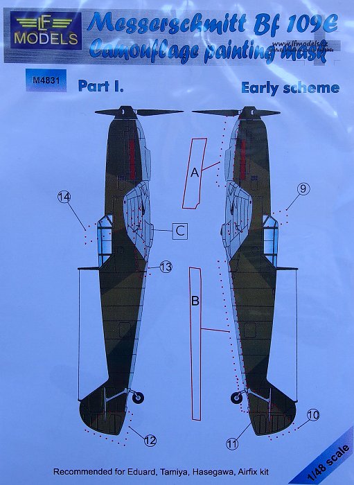 1/48 Mask Messerschmitt Bf 109E (EDU) Early Pt I.