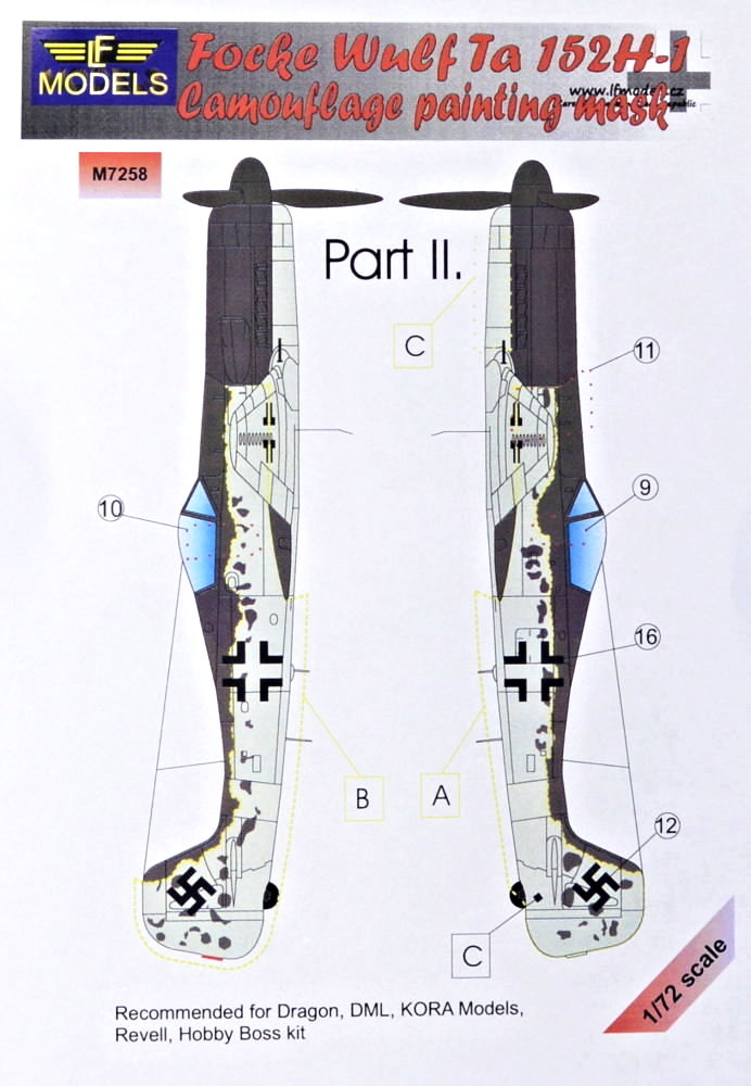 1/72 Mask Focke Wulf ta 152H-1 Camouflage part 2