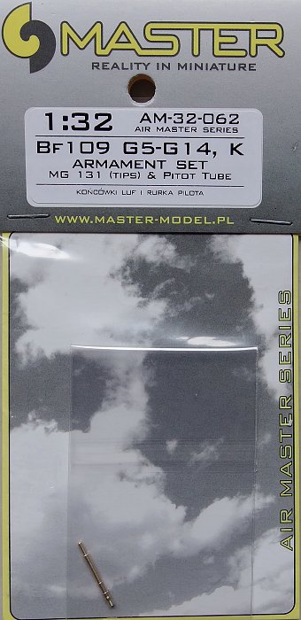 1/32 Bf 109 G5-G14, K armament (MG 131 tips)&pitot