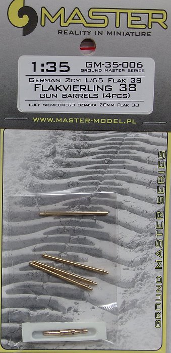 1/35 German 2cm L/65 Flakvierling 38 barrels (4x)