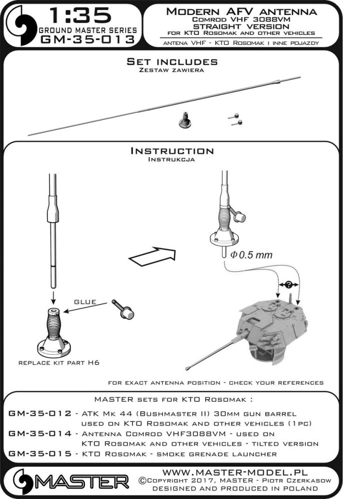 1/35 Antenna Comrod VHF3088VM - STRAIGHT version