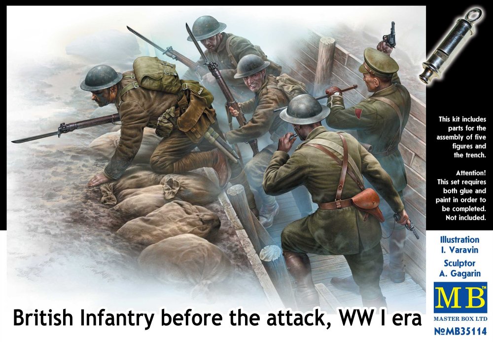 1/35 British Infantry before the attack WWI (5fig)