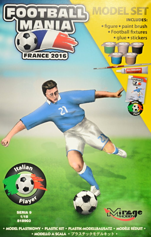 MODEL SET 1/18 Football Player ITALY, France 2016