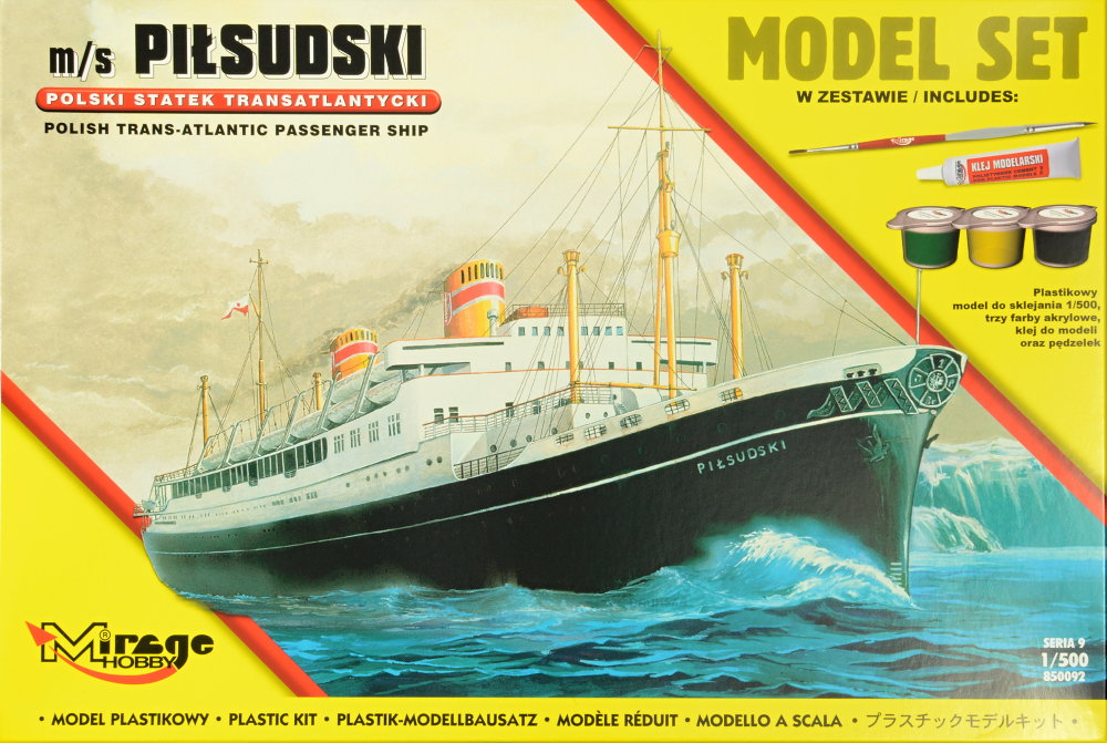 MODEL SET 1/500 m/s PILSUDSKI Passenger ship