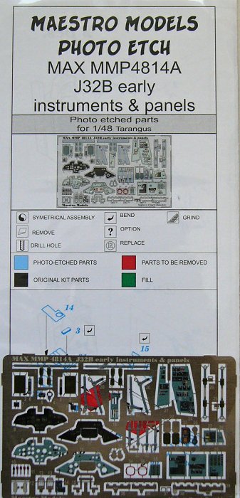 1/48 SAAB J32B early - interior (colour PE set)