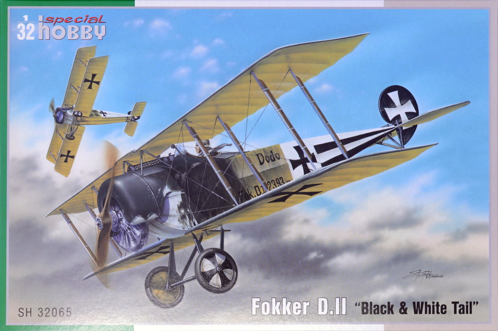 1/32 Fokker D.II 'Black & White Tail' (2x camo)