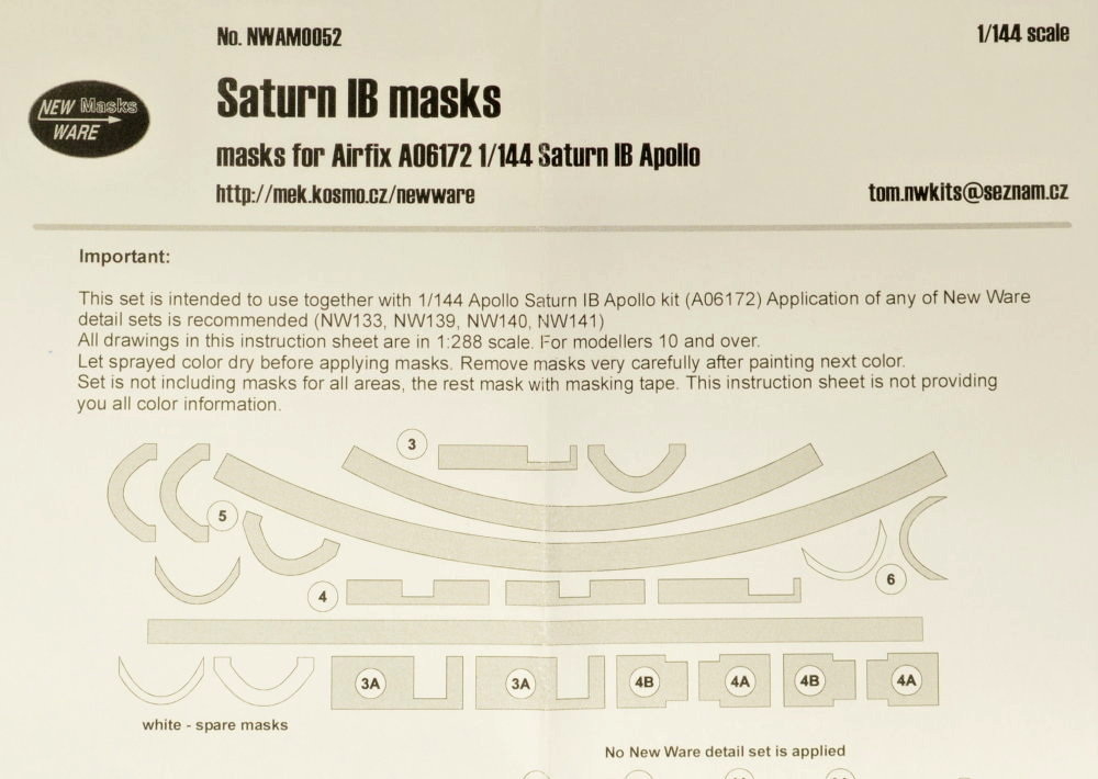 1/144 Mask Saturn IB Apollo (AIRFIX A06172)