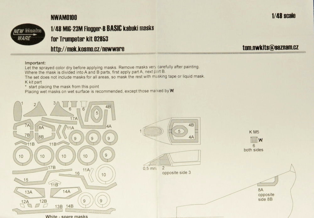 1/48 Mask MiG-23M Flogger-B BASIC (TRUMP 02853)