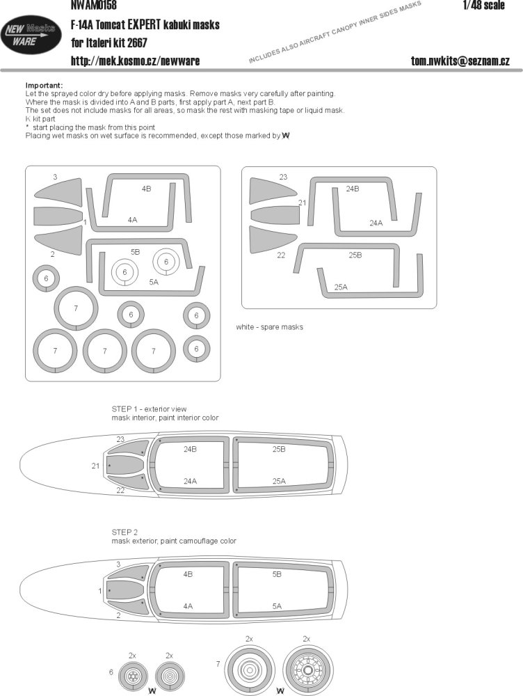 1/48 Mask F-14A Tomcat EXPERT (ITAL 2667)