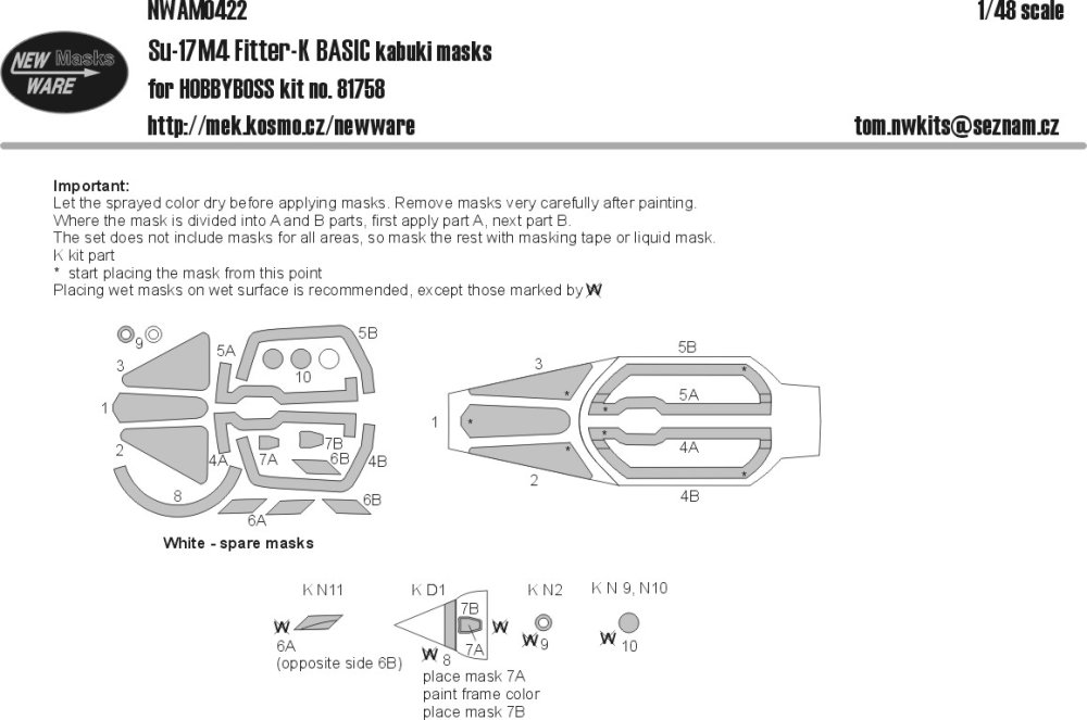 1/48 Mask Su-17M4 Fitter-K BASIC (HOBBYB 81758)