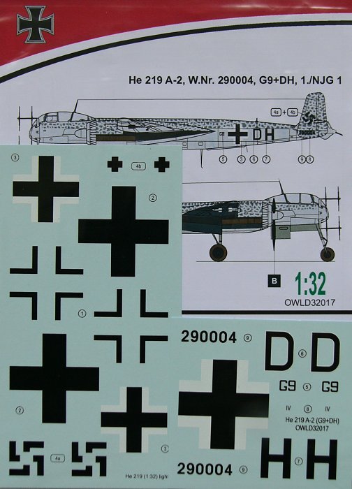 1/32 Heinkel He 219 A-2 (G9+DH) 1./NJG1