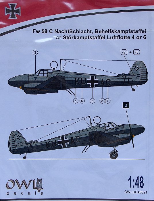 1/48 Fw 58 C NachtSchlacht (decal)